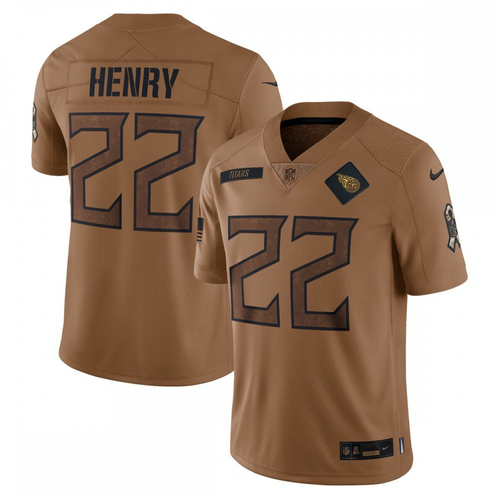 Derrick Henry Tennessee Titans Nike 2023 Salute To Service Limited Jersey - Brown-GridironStore
